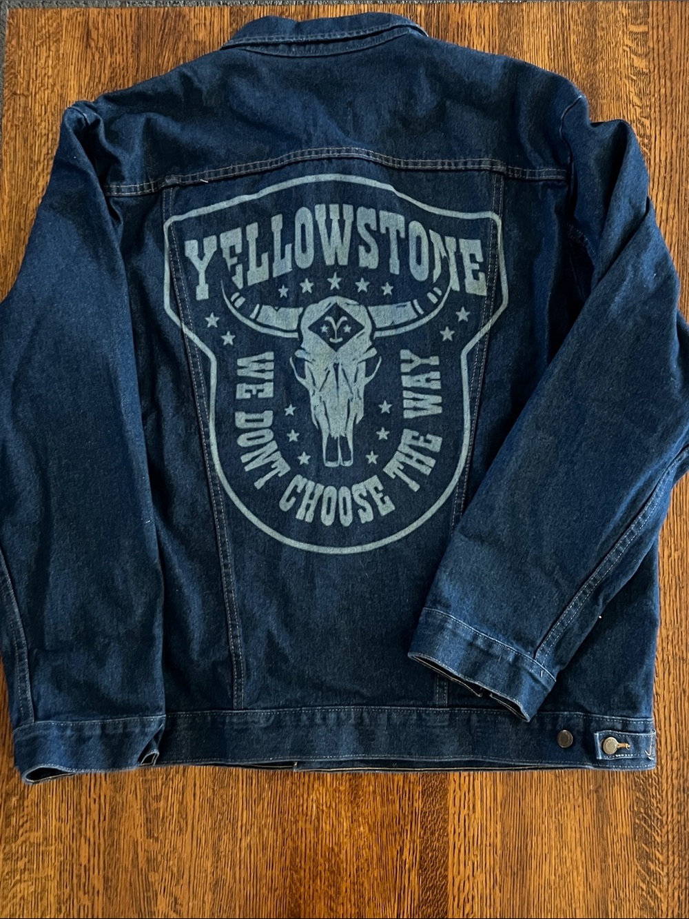 NWOT - Wrangler Yellowstone Dark Blue Denim Trucker Jacket Men’s Size 2XT